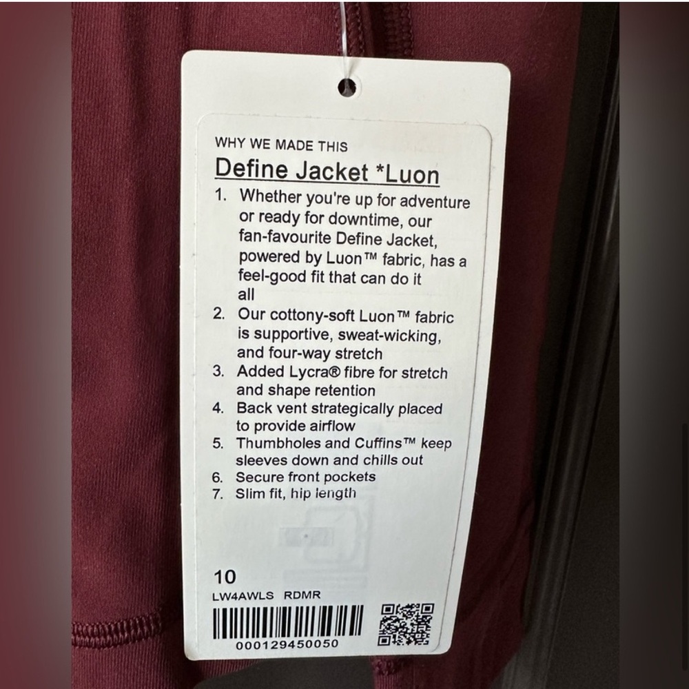 lululemon athletica Maroon Utility Jacket - Picture 10 of 10